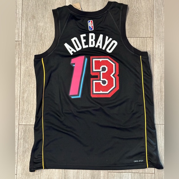 Bam Adebayo Nike Miami Heat Mashup Black Swingman Jersey Vice Classic Sz L Large - Picture 10 of 14